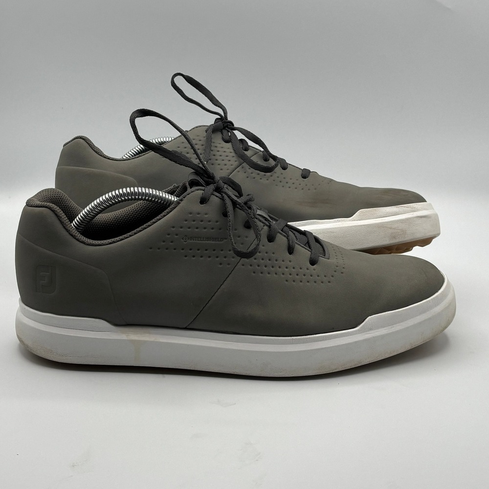 FootJoy Contour Casual Golf Shoes Mens 11 Grey Spikeless IntelliShield 54090
